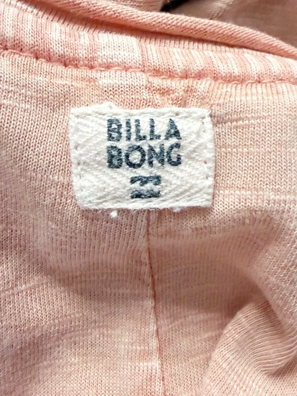 Billabong High-Low Tee Dress Coral / Blush Pink Size S Short-Sleeve